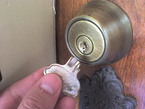 A key broken in a door in Perth